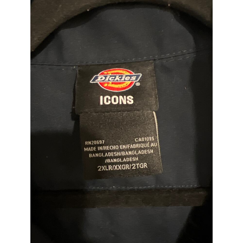 Dickies Icons size 2XL Men's Short-Sleeve Coverall in a dark navy blue - Picture 2 of 3